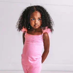 Cruisin' Pink Ruffled Tulle Cami