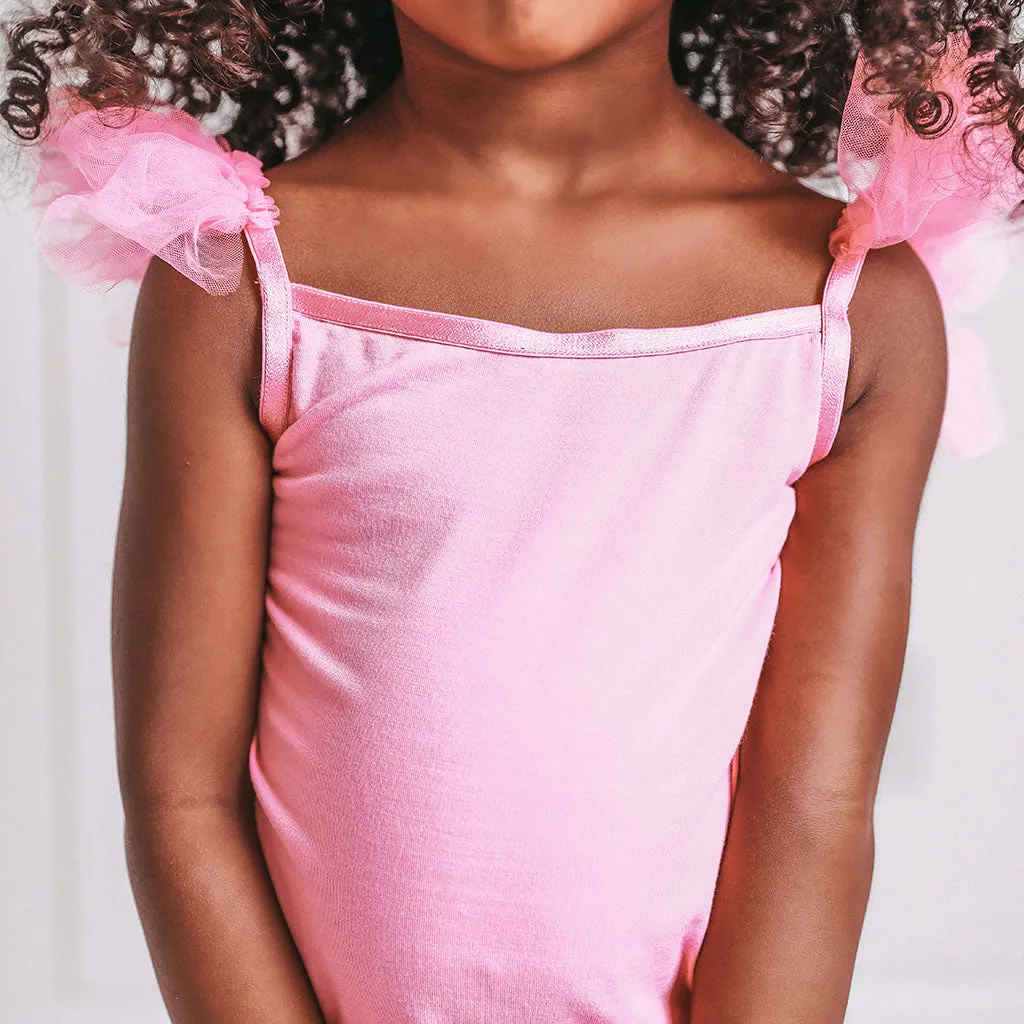 Cruisin' Pink Ruffled Tulle Cami