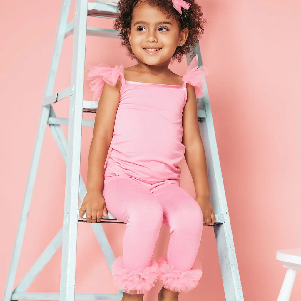 Cruisin' Pink Ruffled Tulle Cami