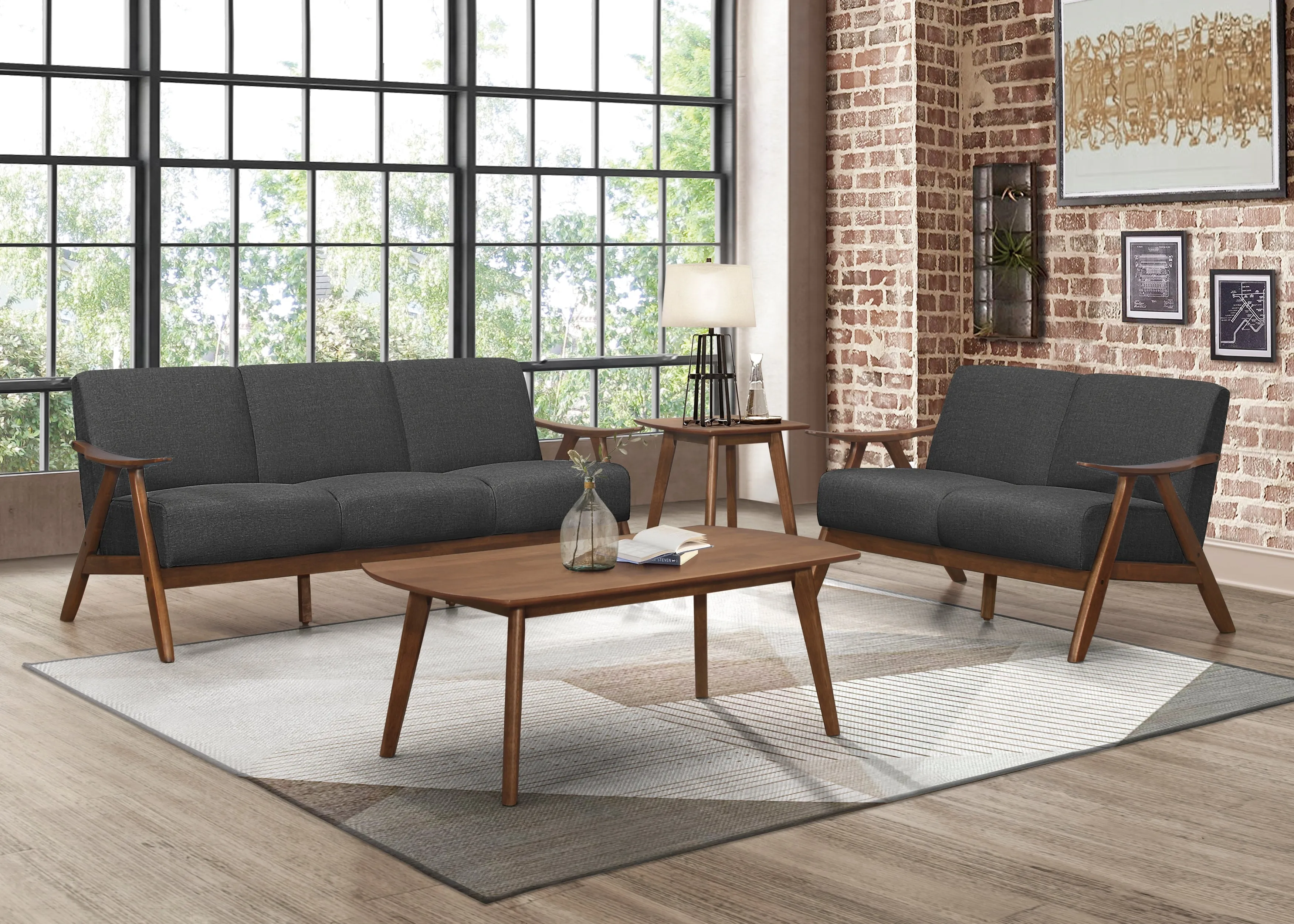 Damala Loveseat in Dark Grey