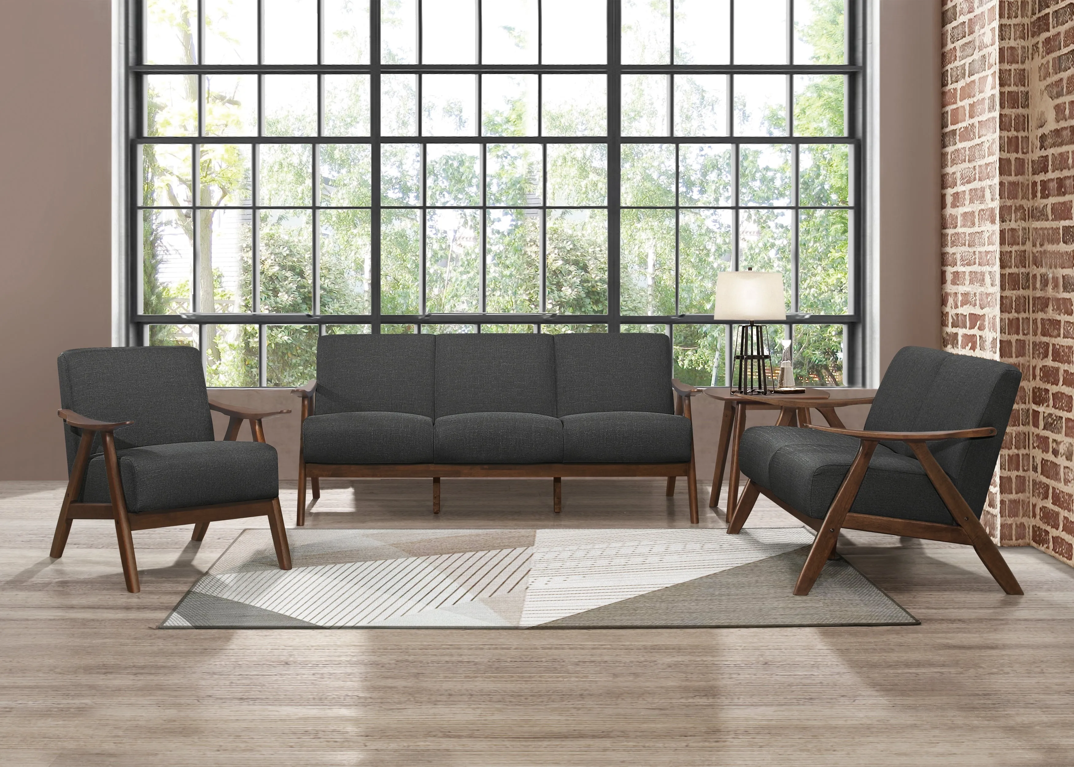 Damala Loveseat in Dark Grey