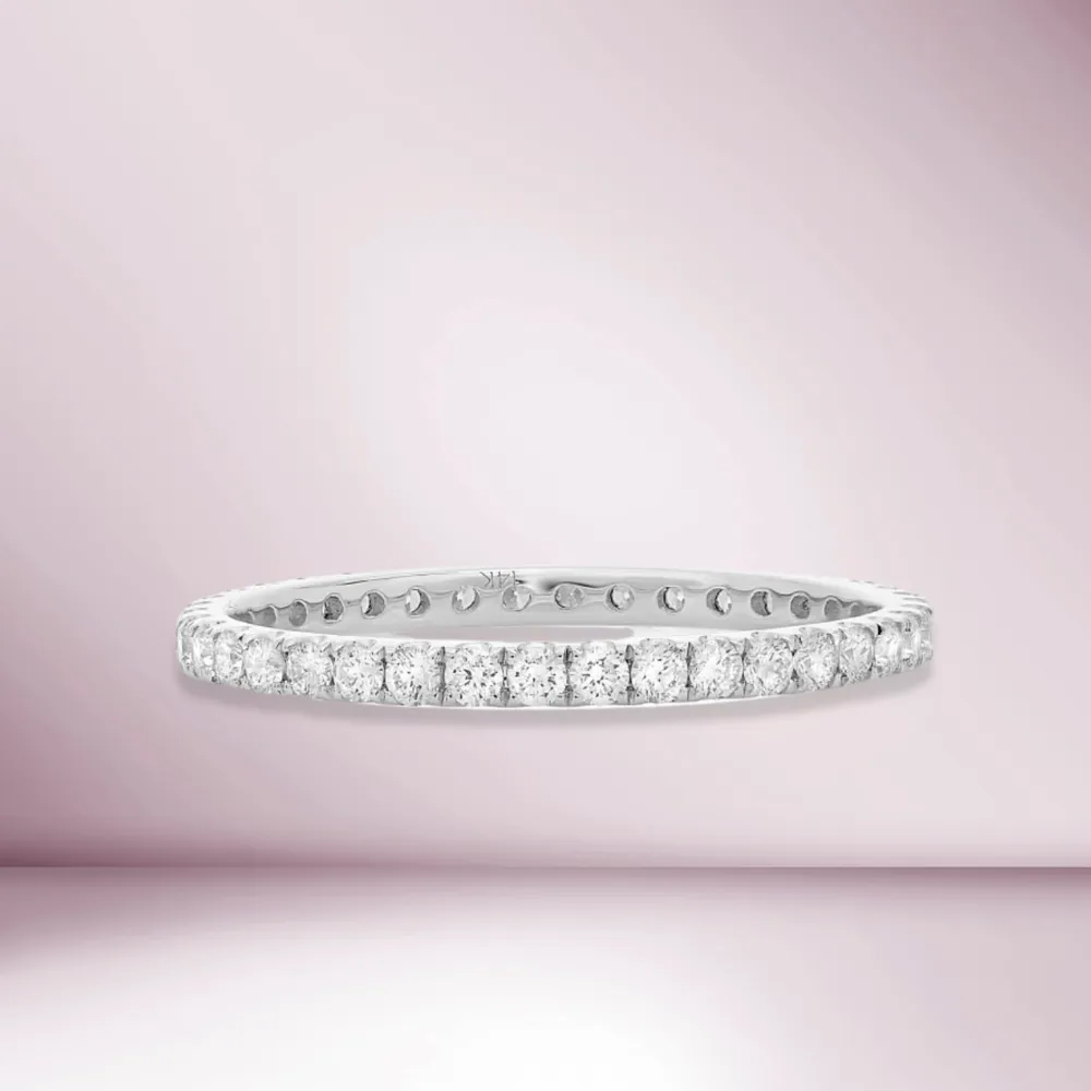 Diamond Eternity Band in 14K Gold, 1.40 mm wide