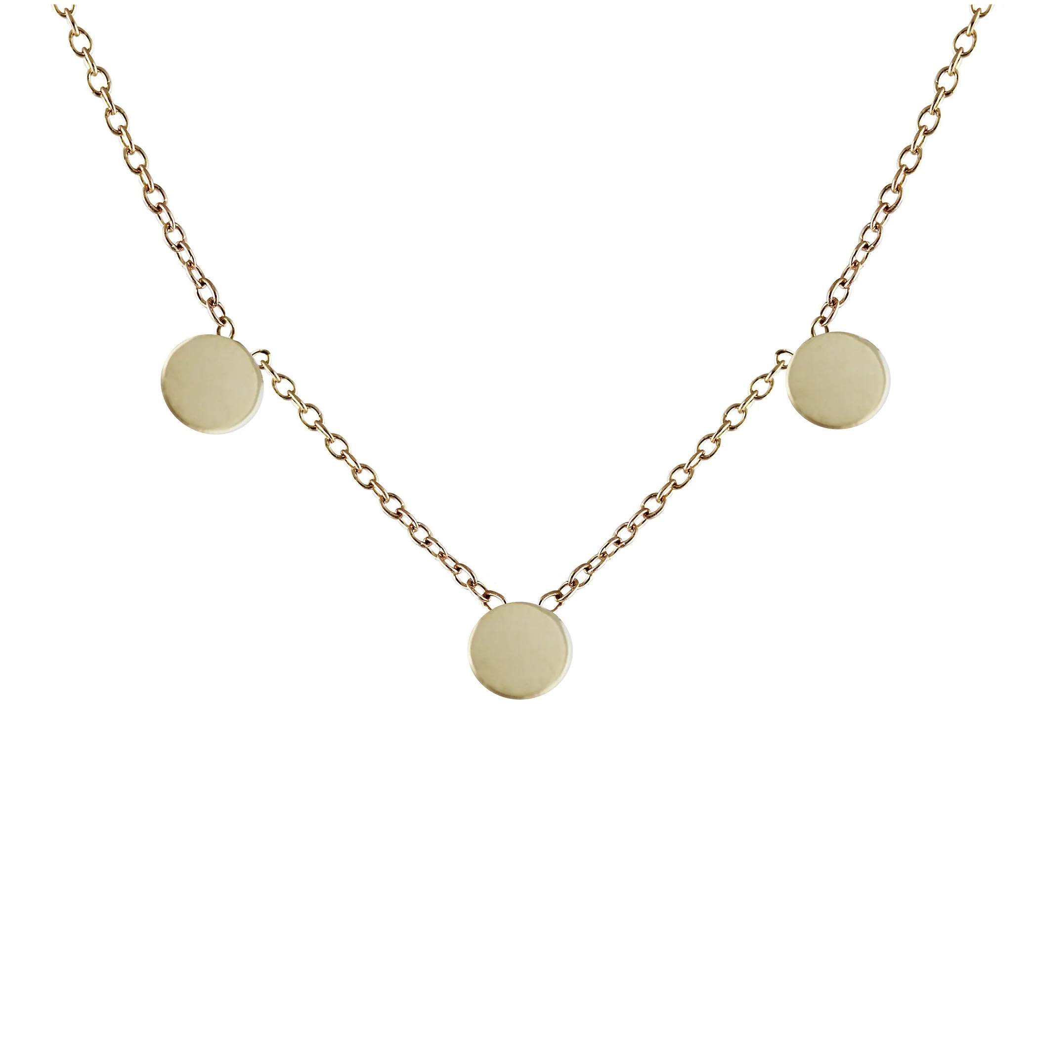 DISK TRIO NECKLACE