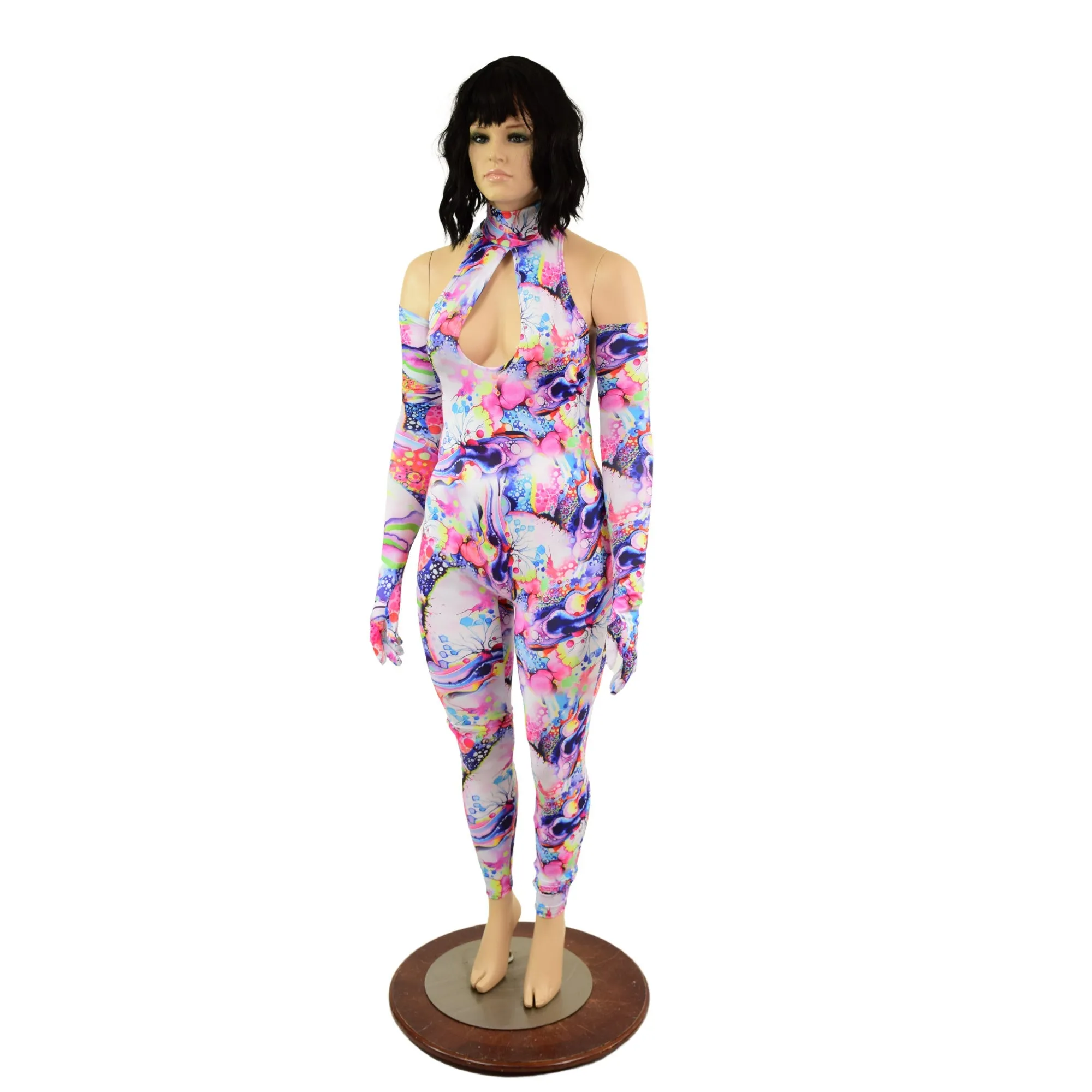 Dreamscape Catsuit & Matching Gloves Set