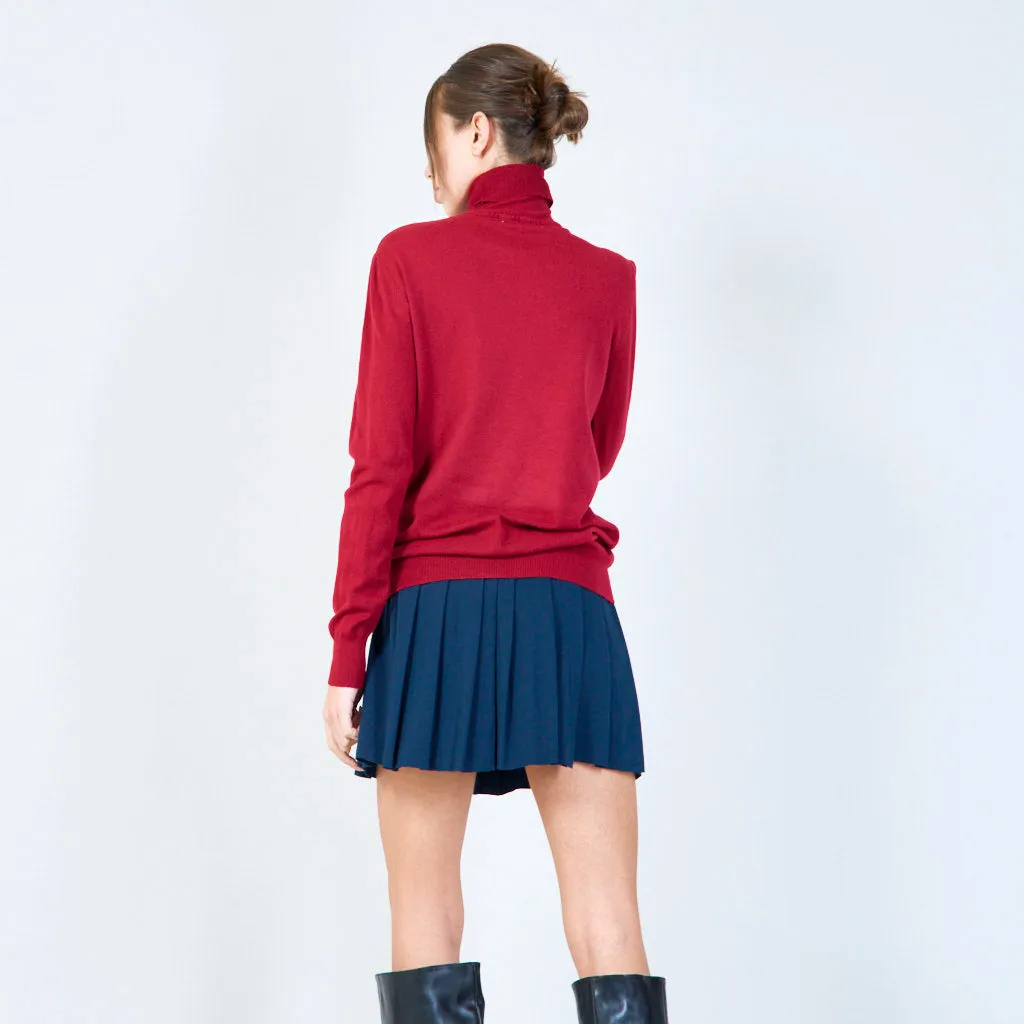 Elegant studded turtleneck sweater wholesale