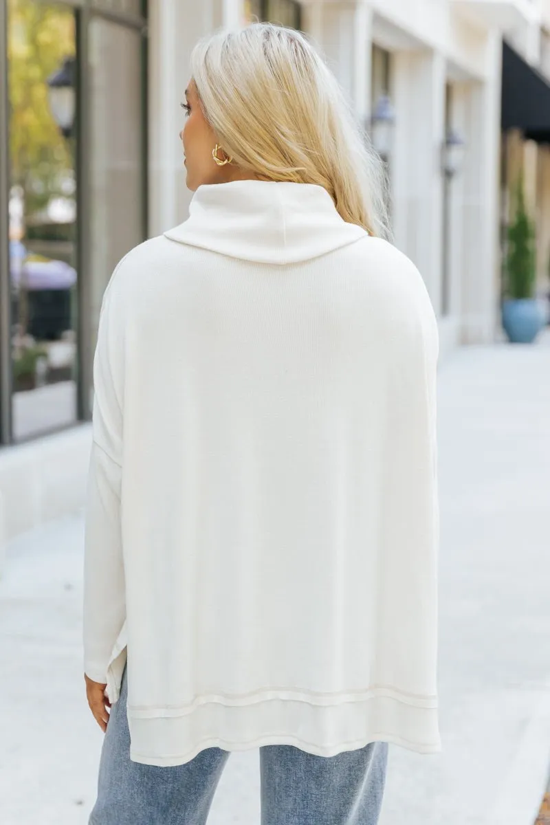 Essential Fall Turtleneck Sweater - Cream - DOORBUSTER