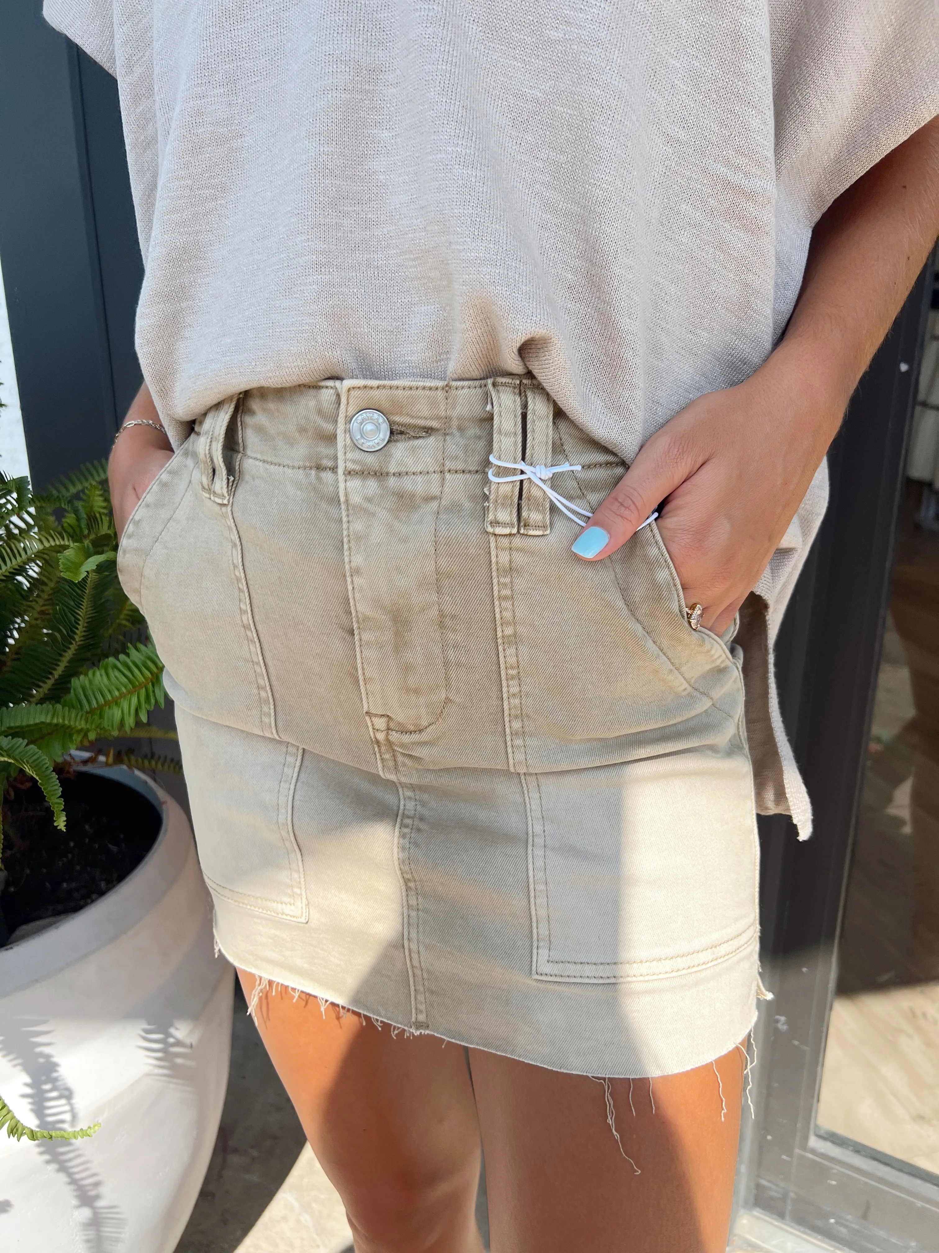 Feeling Faded Mini Skirt