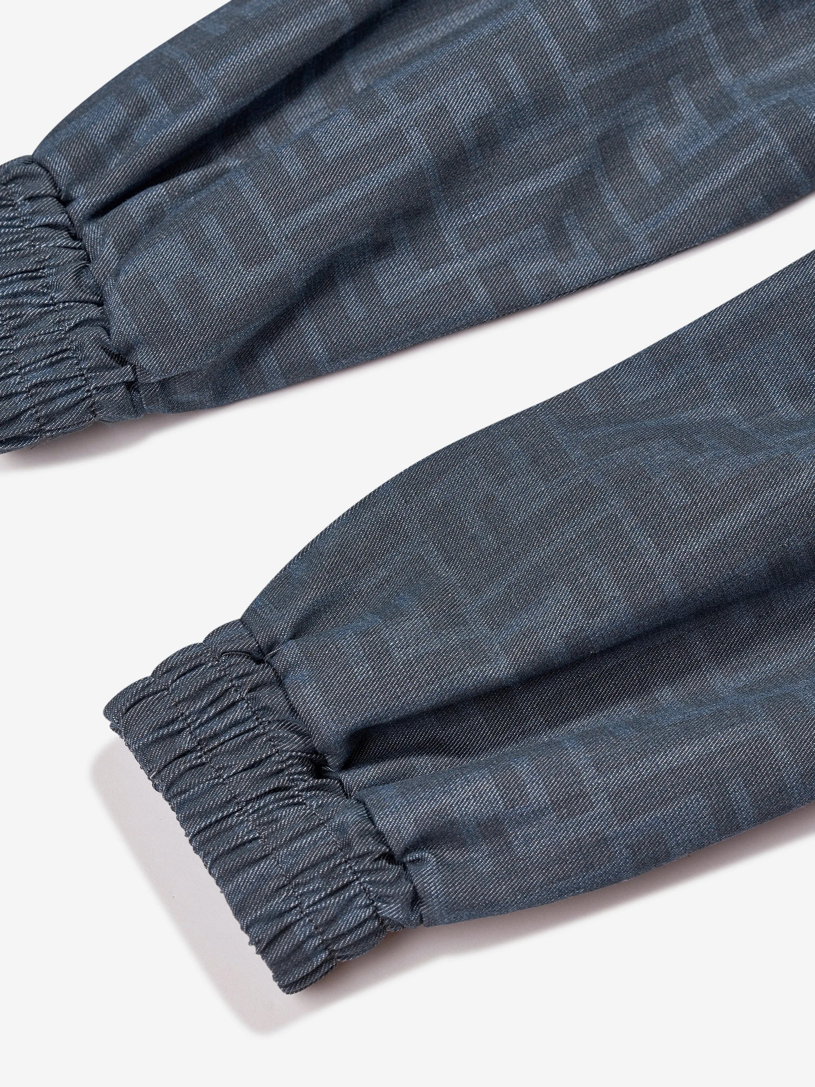 Fendi Baby Chambray FF Logo Joggers in Blue