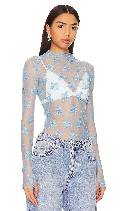 Free People Lady Lux Layering Top in Blue