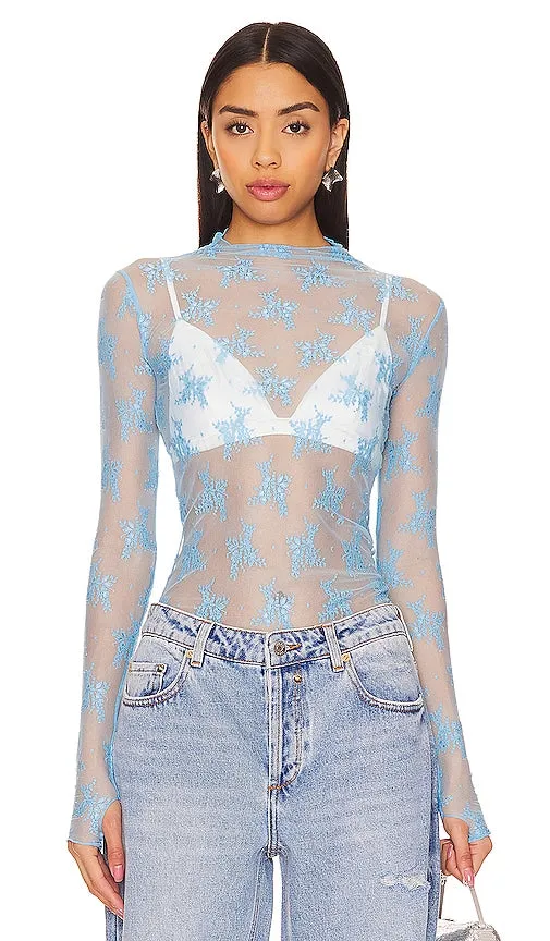 Free People Lady Lux Layering Top in Blue