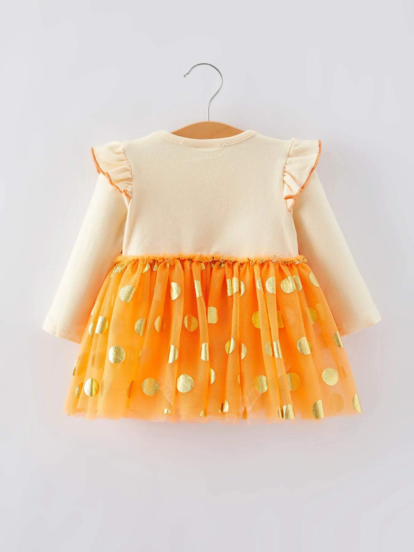 Girls Halloween Embroidery Romper