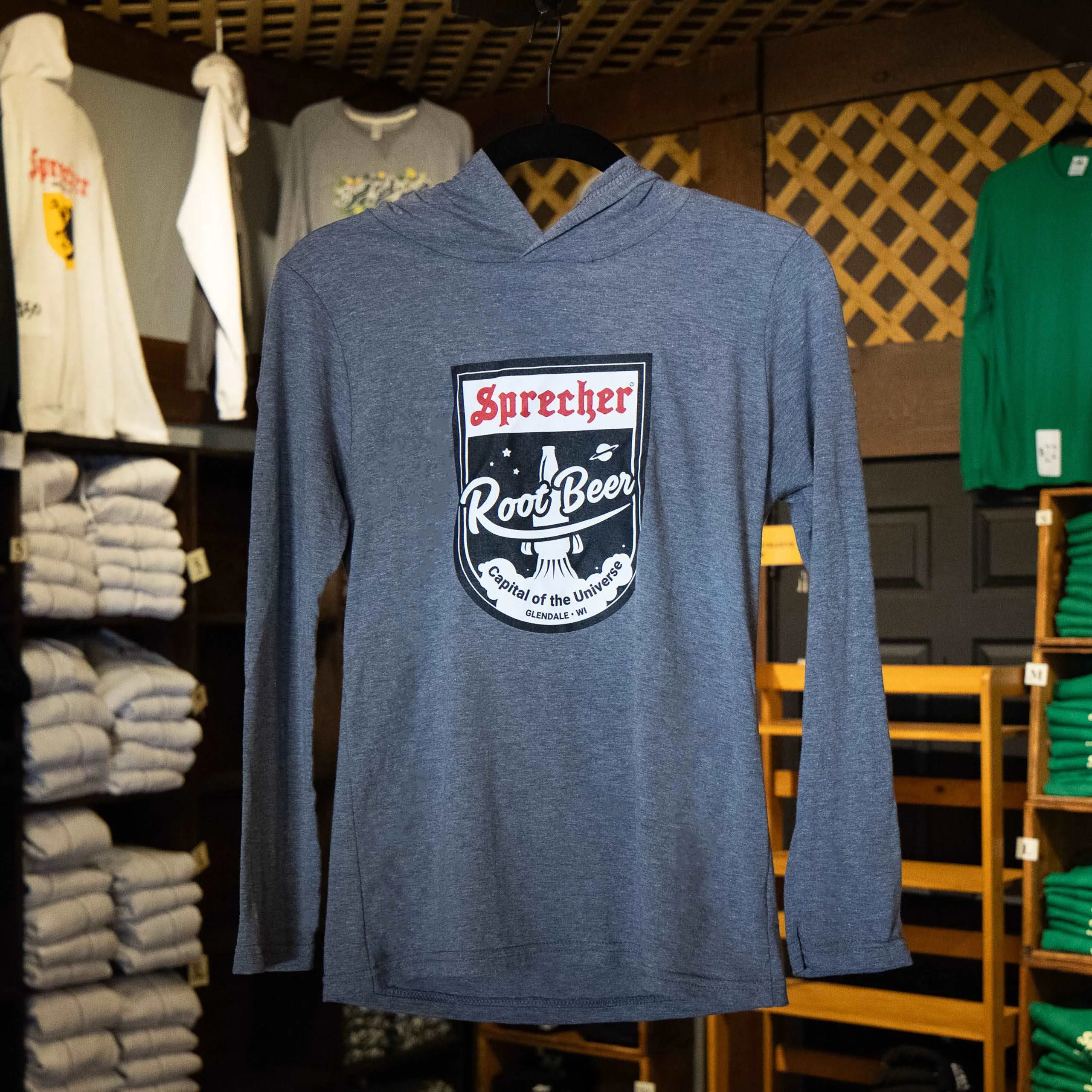 Gray Long Sleeve Hood T-Shirt Youth