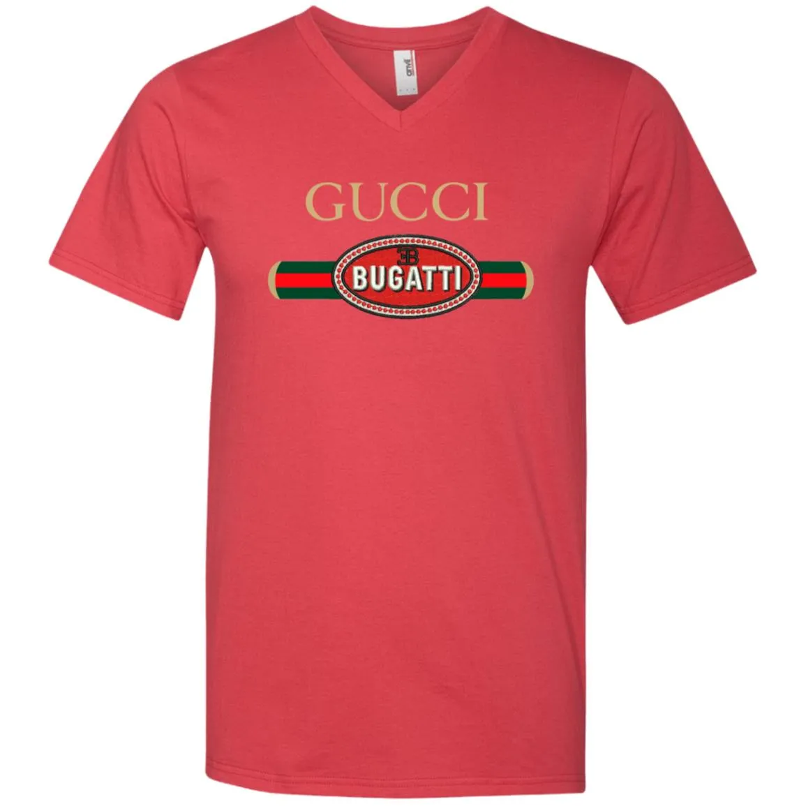 Gucci Bugatti Shirt Men V-Neck T-Shirt