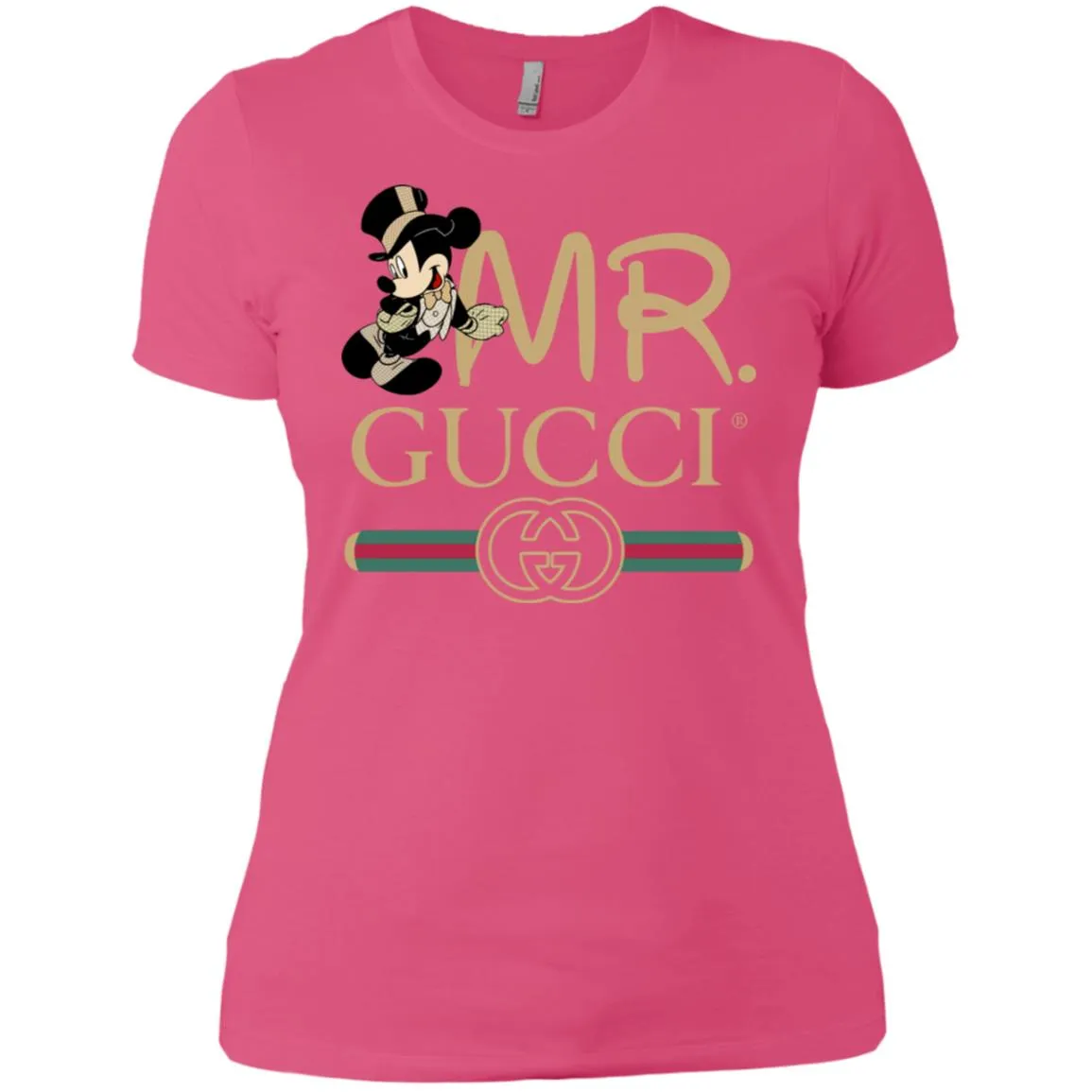 Gucci Couple Disney Mickey Valentine's Day T-shirt Women Cotton T-Shirt