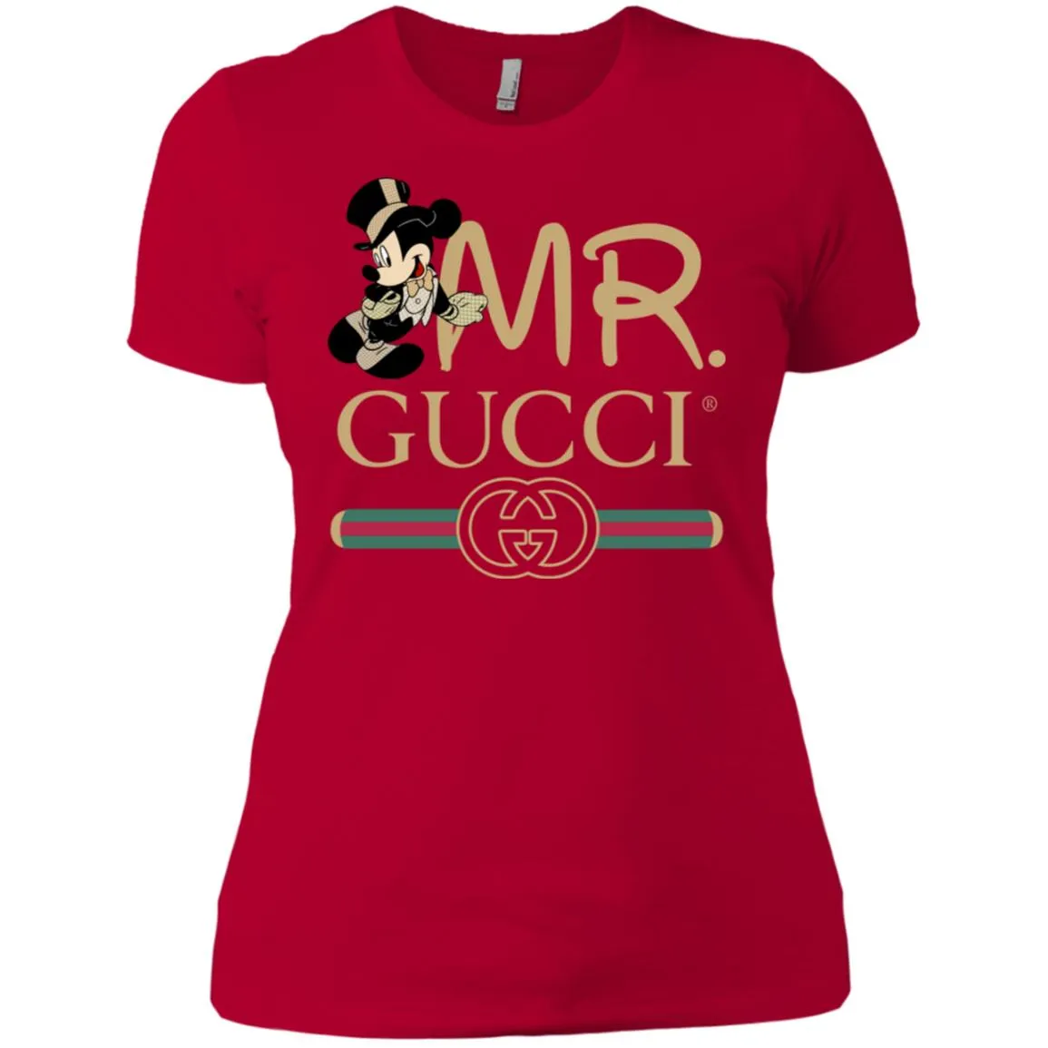 Gucci Couple Disney Mickey Valentine's Day T-shirt Women Cotton T-Shirt