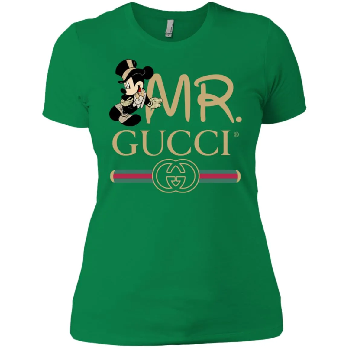 Gucci Couple Disney Mickey Valentine's Day T-shirt Women Cotton T-Shirt