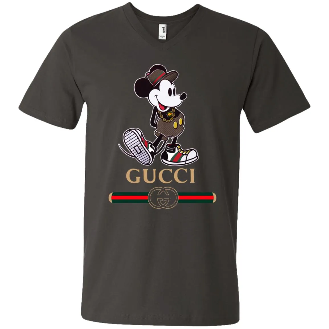 Gucci Mickey Kitty Beauty T-shirt Men V-Neck T-Shirt