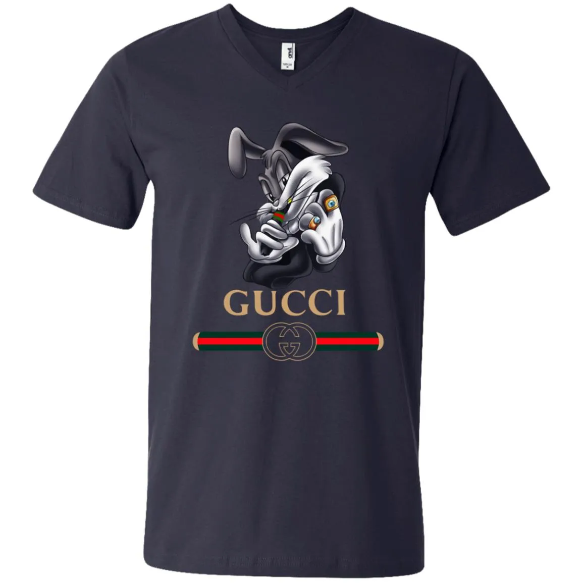 Gucci Rabbit Movie Disney T-shirt Men V-Neck T-Shirt