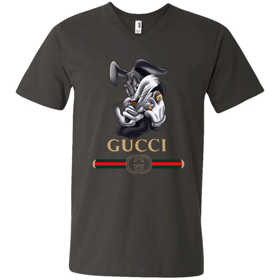 Gucci Rabbit Movie Disney T-shirt Men V-Neck T-Shirt