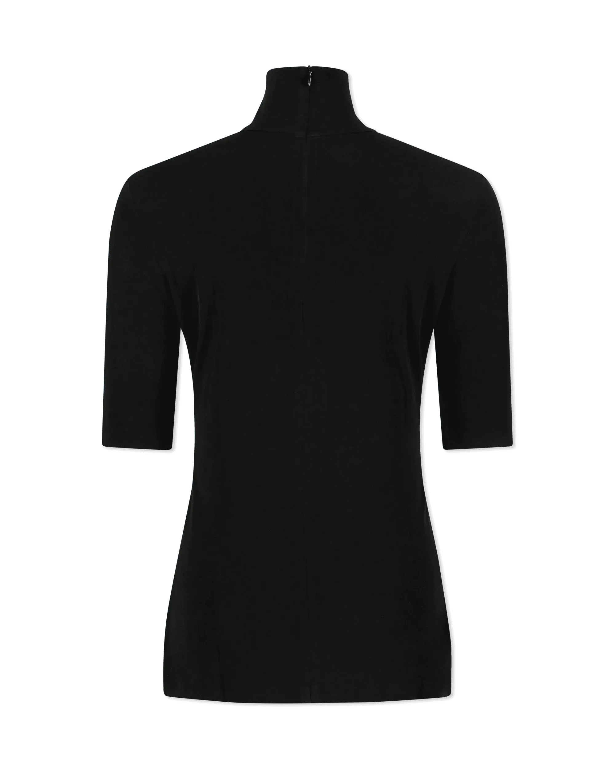 Half Sleeve Fitted Turtleneck Top