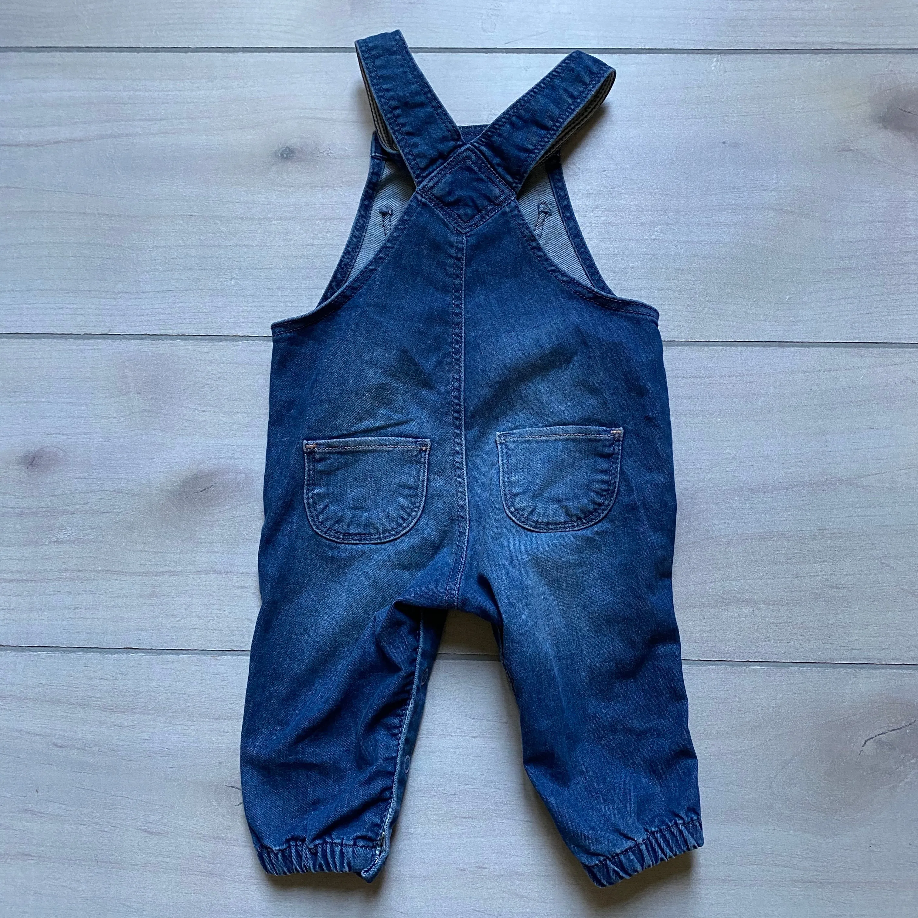H&M Denim Heart Overall Romper