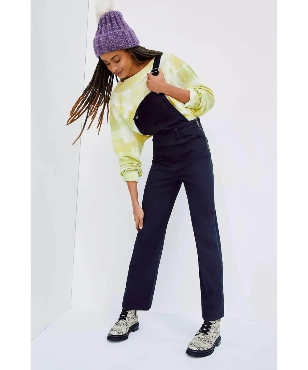 High Loose Overall Cozy Black
