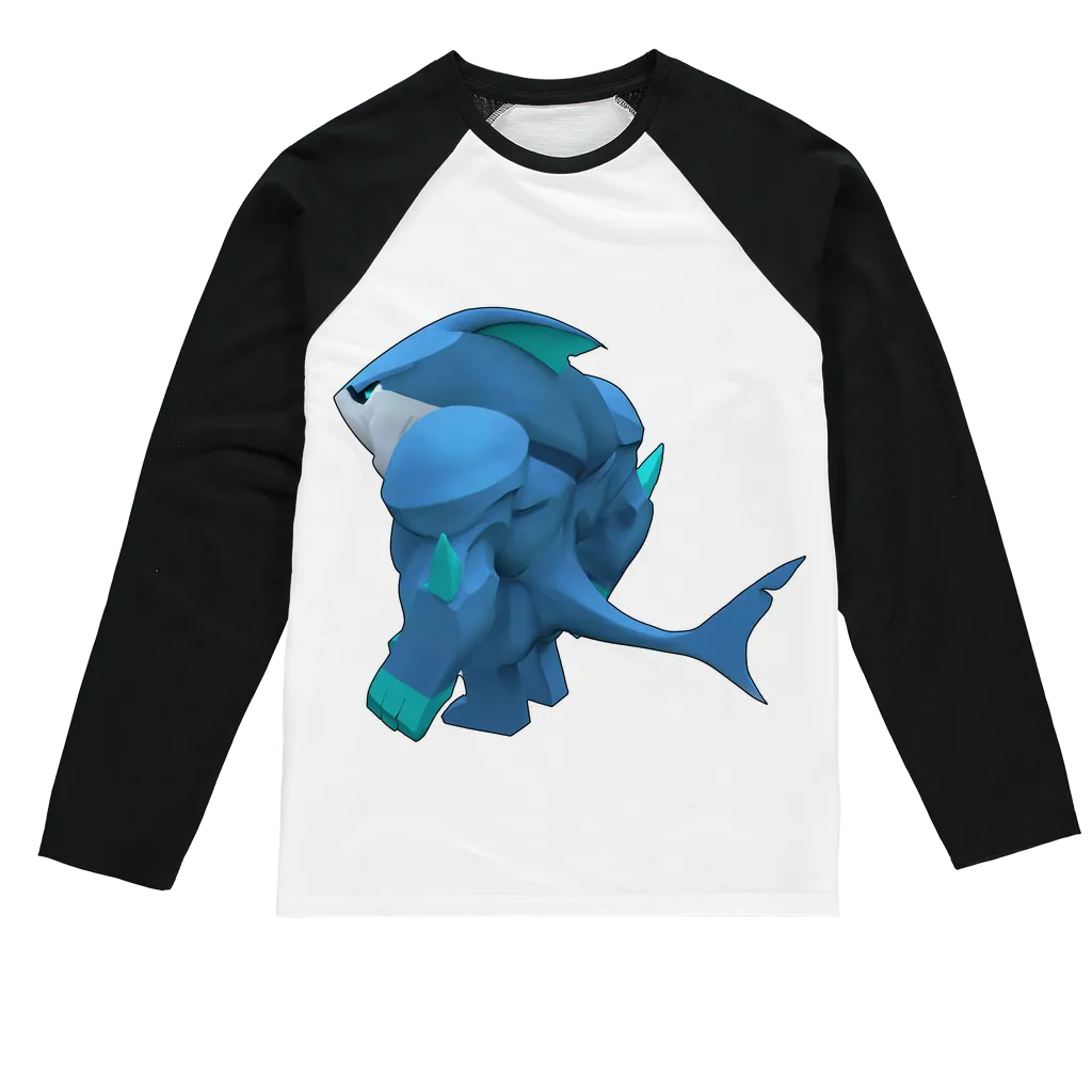 Ice Shark Sublimation Baseball Long Sleeve T-Shirt