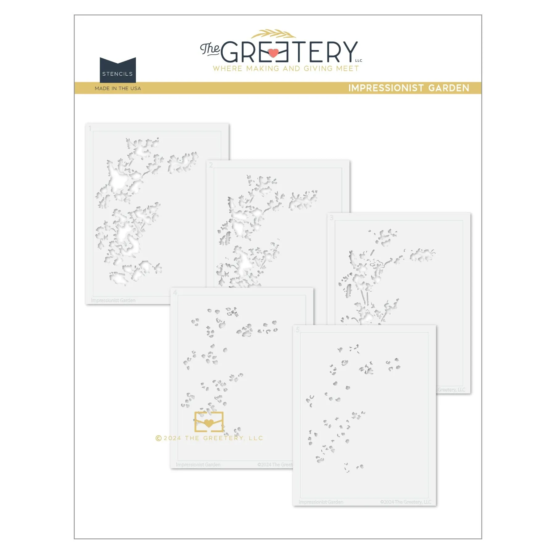 Impressionist Garden stencil
