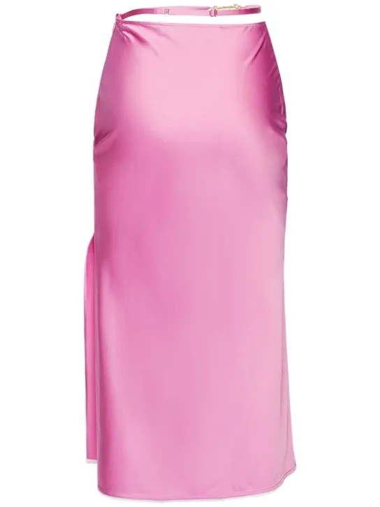 Jacquemus   La Jupe Notte stretch satin midi skirt 