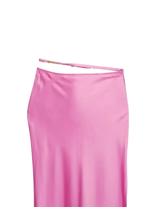 Jacquemus   La Jupe Notte stretch satin midi skirt 