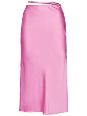Jacquemus   La Jupe Notte stretch satin midi skirt 