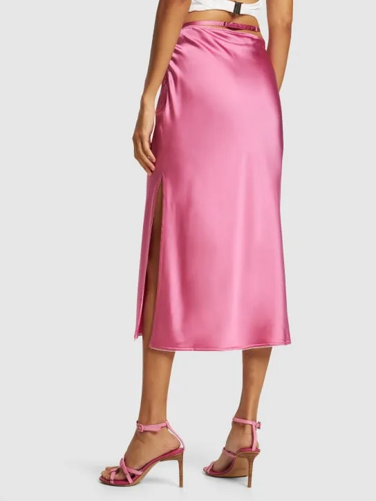 Jacquemus   La Jupe Notte stretch satin midi skirt 