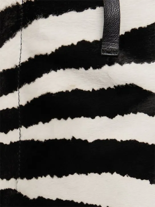 Jacquemus   La Jupe Tozzi zebra leather midi skirt 