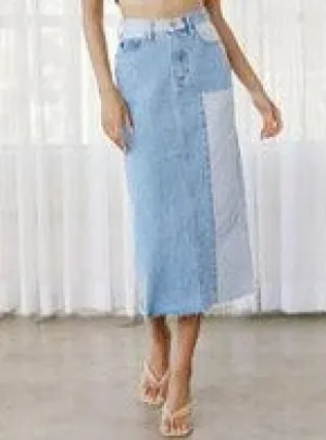Kancan Midi Fray Hem Skirt | KC7869L