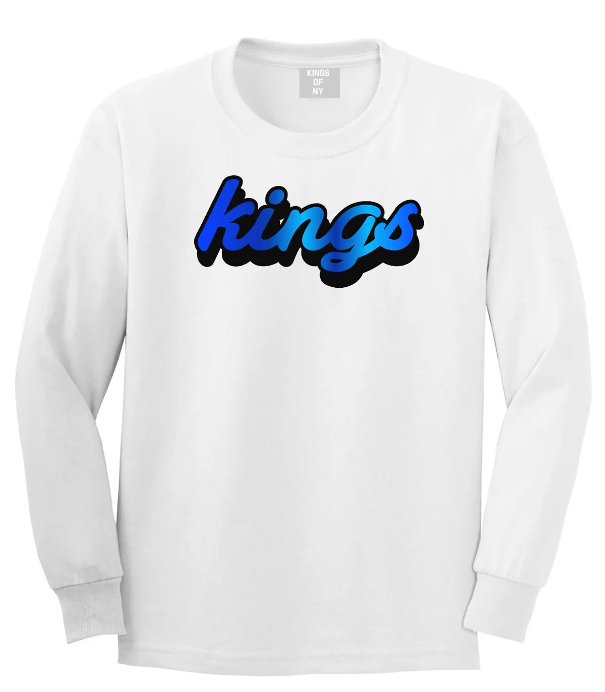 Kings Blue Gradient Logo Long Sleeve T-Shirt