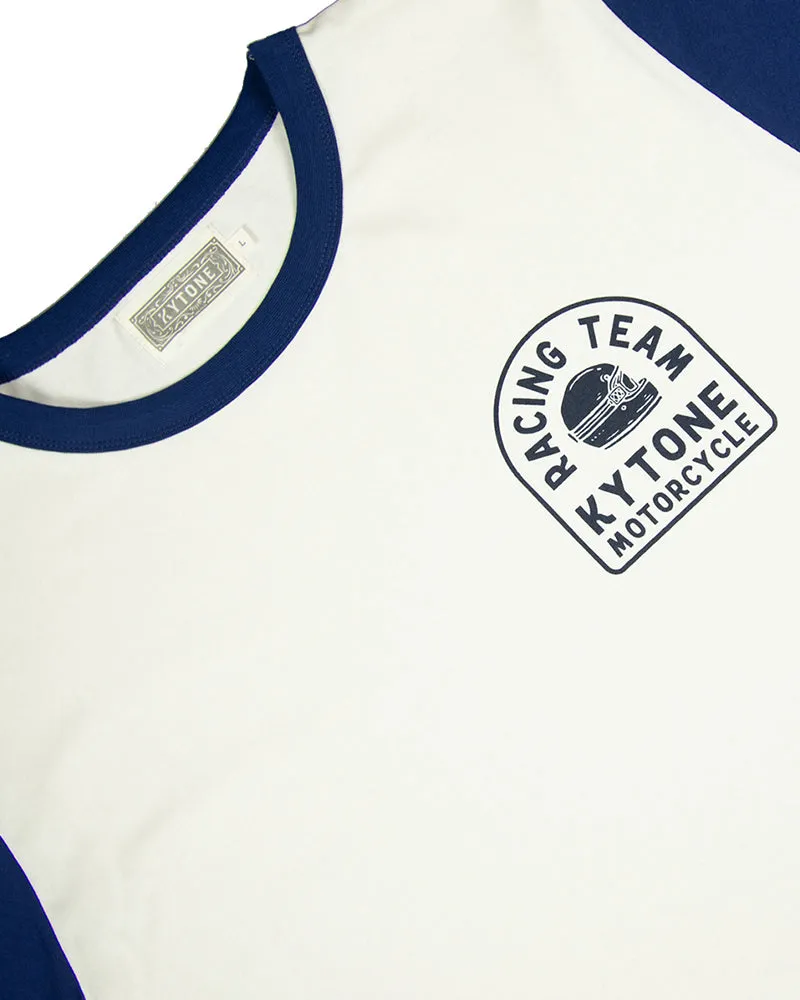 Kytone Racing Crew White/Blue LS T'Shirt