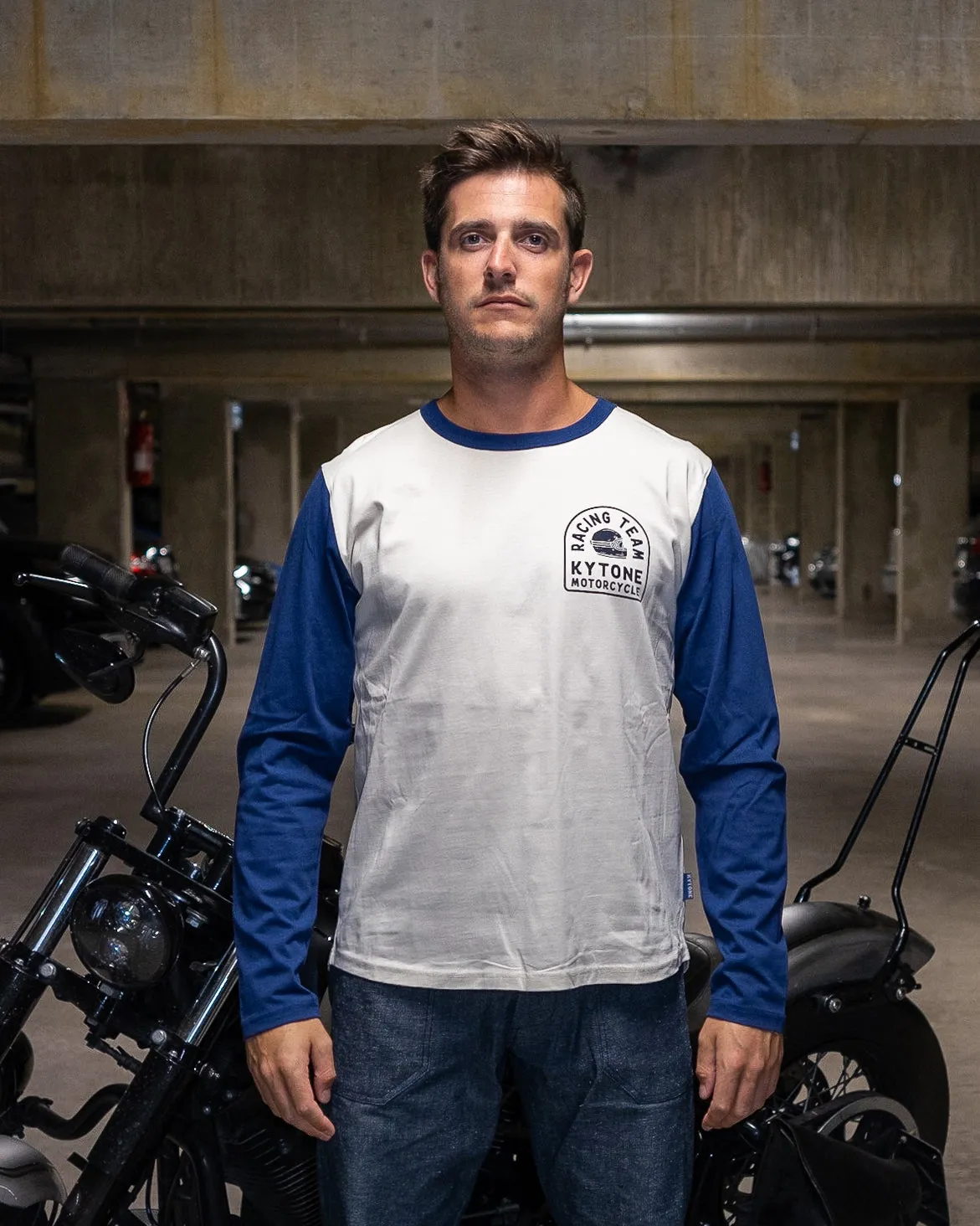 Kytone Racing Crew White/Blue LS T'Shirt