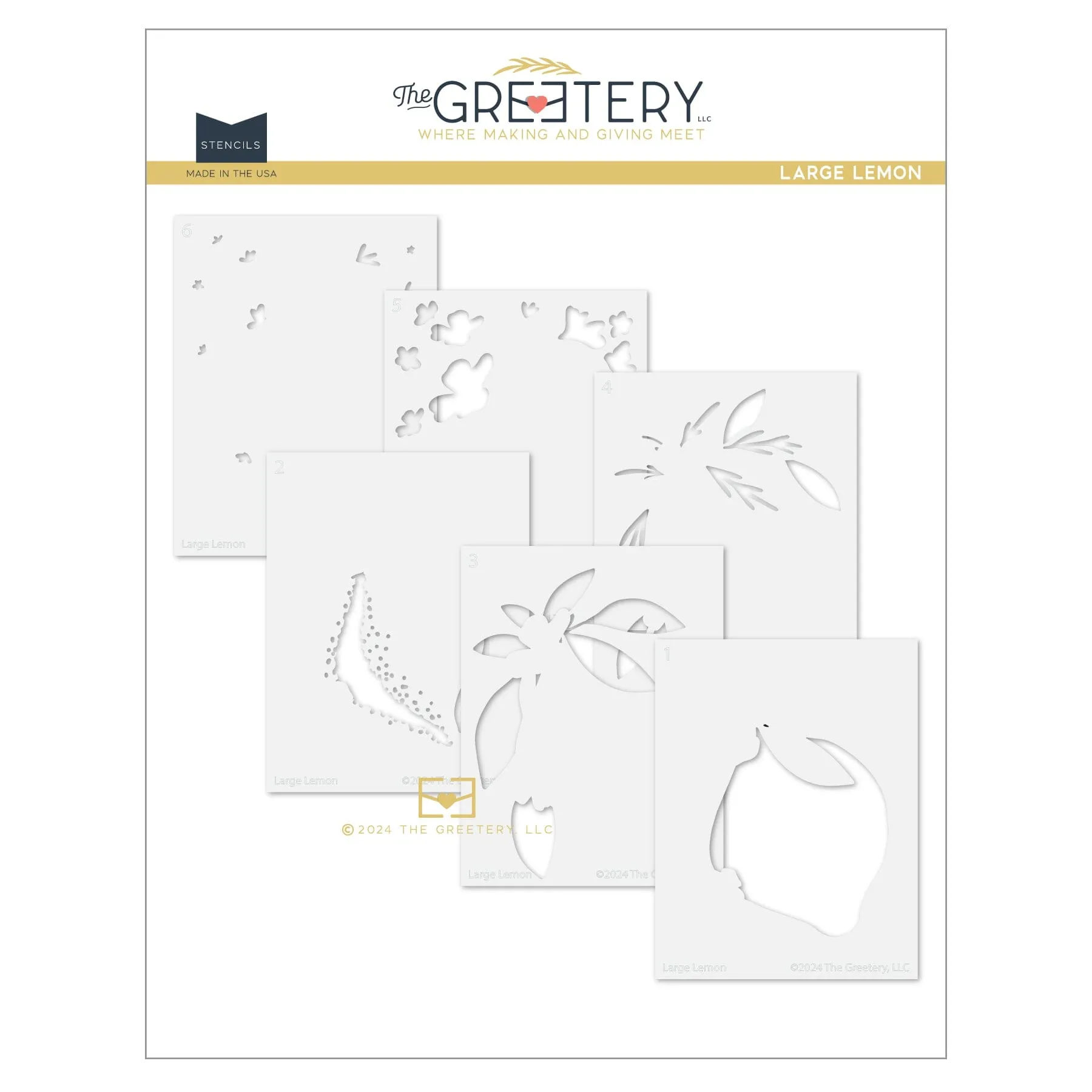 Large Lemon stencil