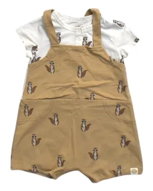 Le Petit Society Animal Overall Set 12M