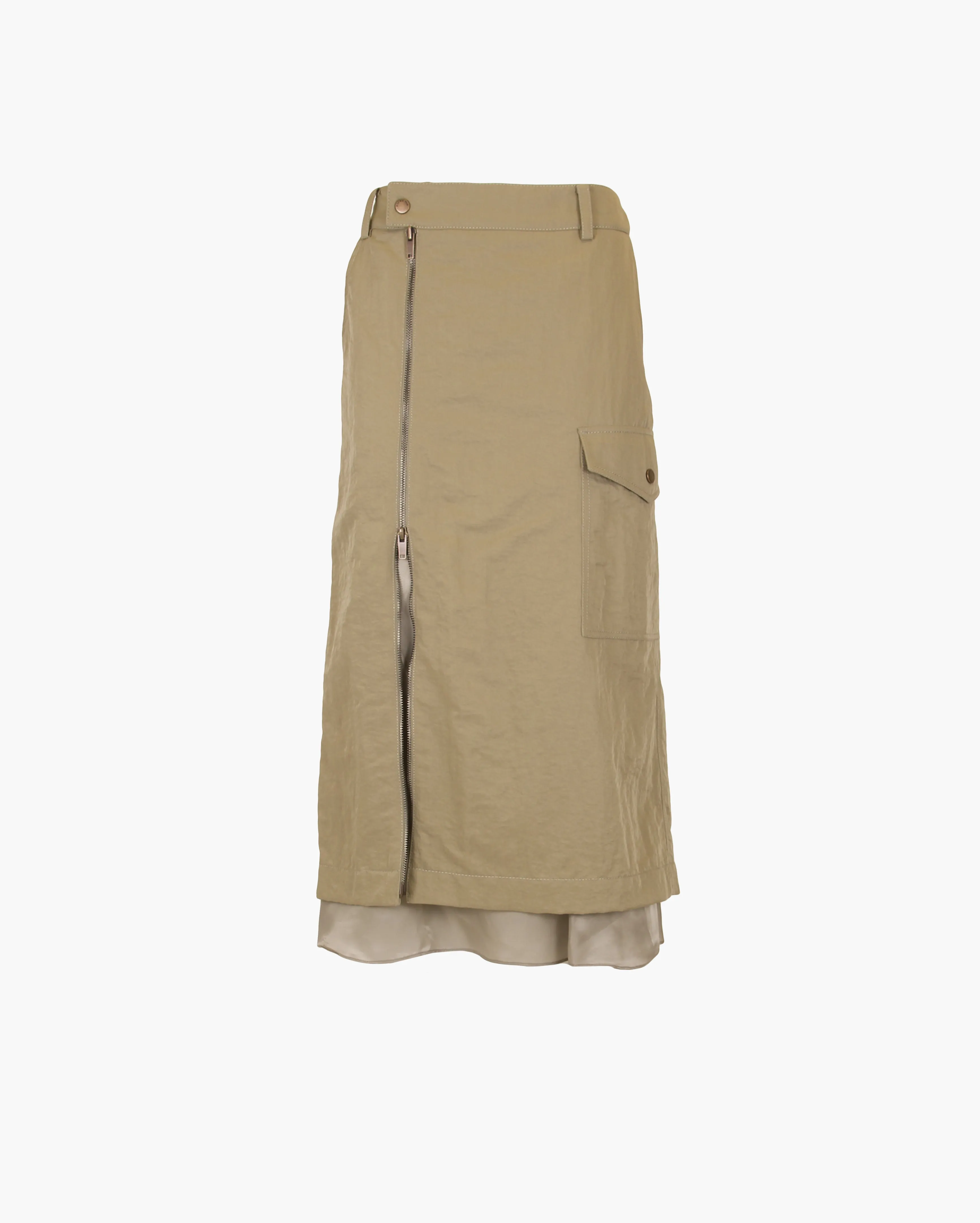 Leah Skirt Nylon Khaki