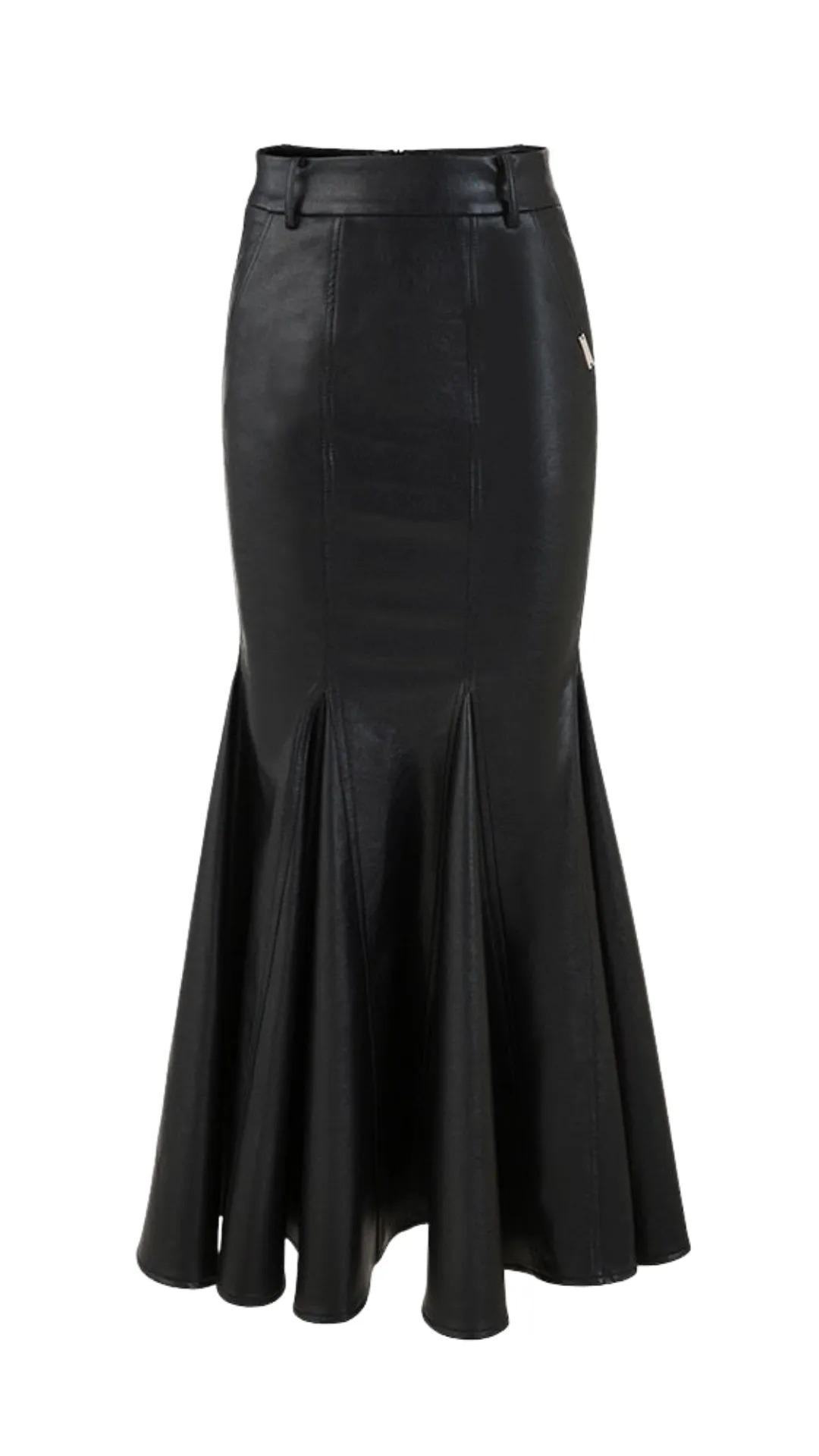 Leather Midi Mermaid Skirt