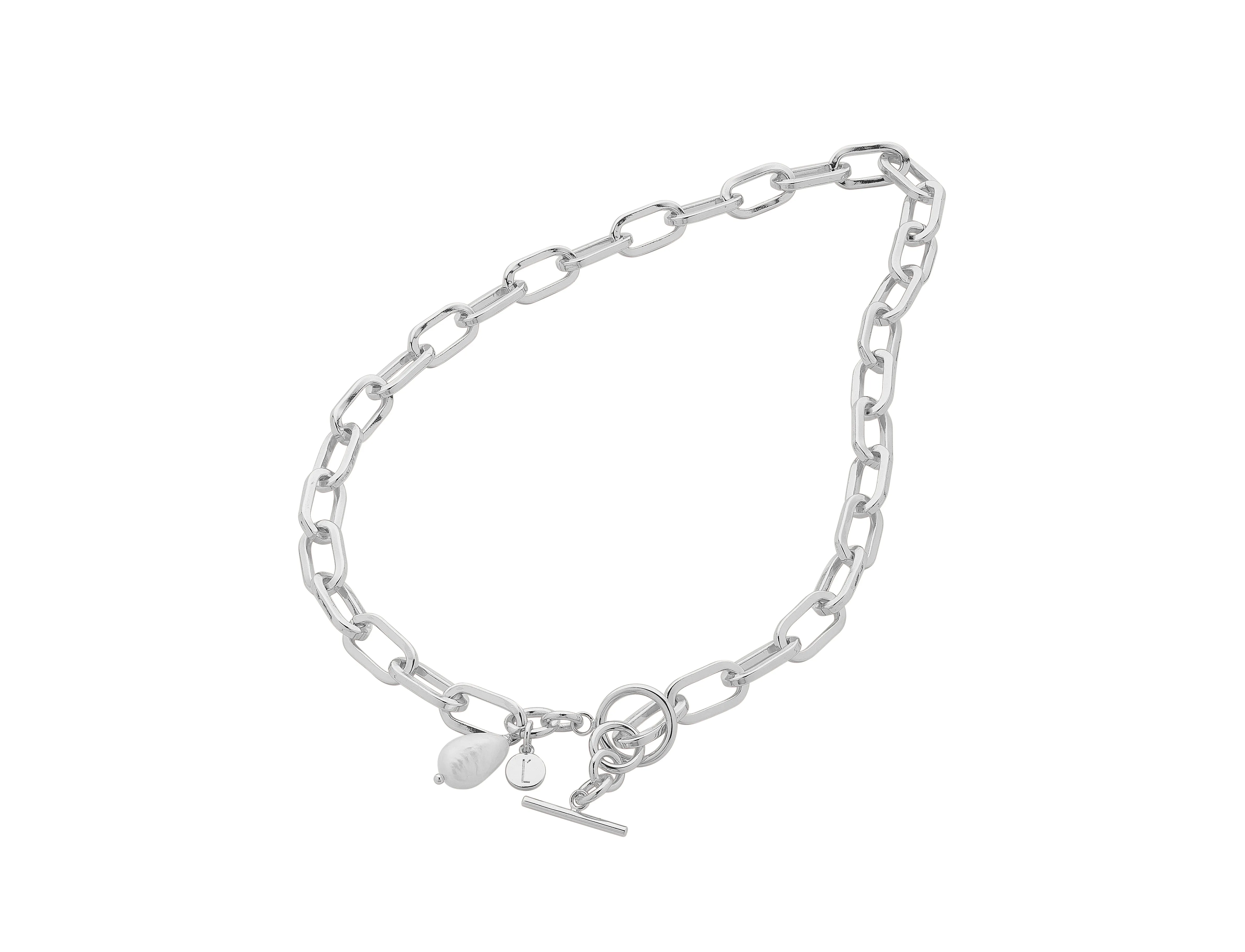 Liberte Darcy Silver Pearl Necklace