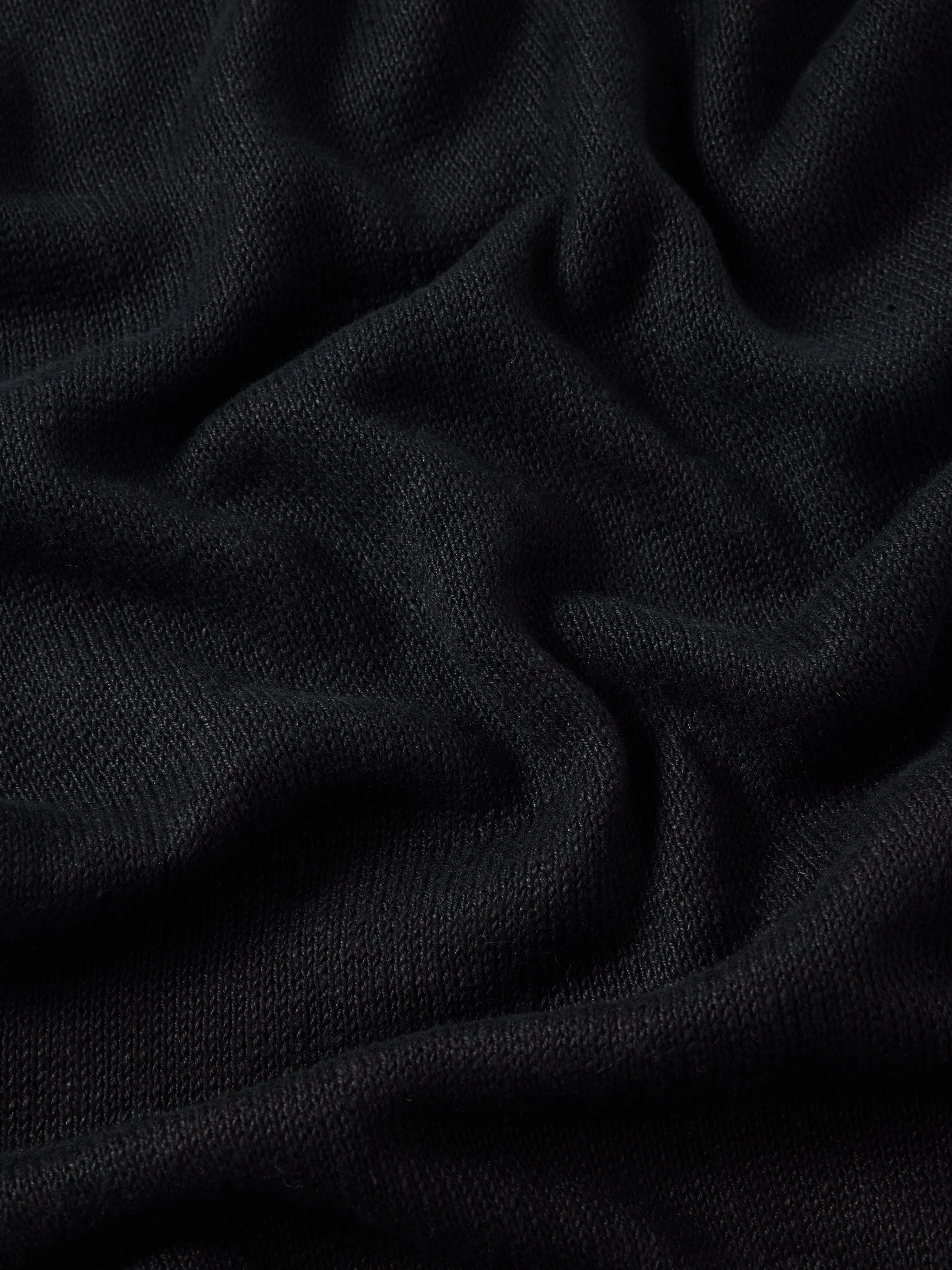 Linen Slub Knitted Skirt | Black