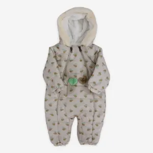 Little Hearts Long-Sleeved Hooded Overall