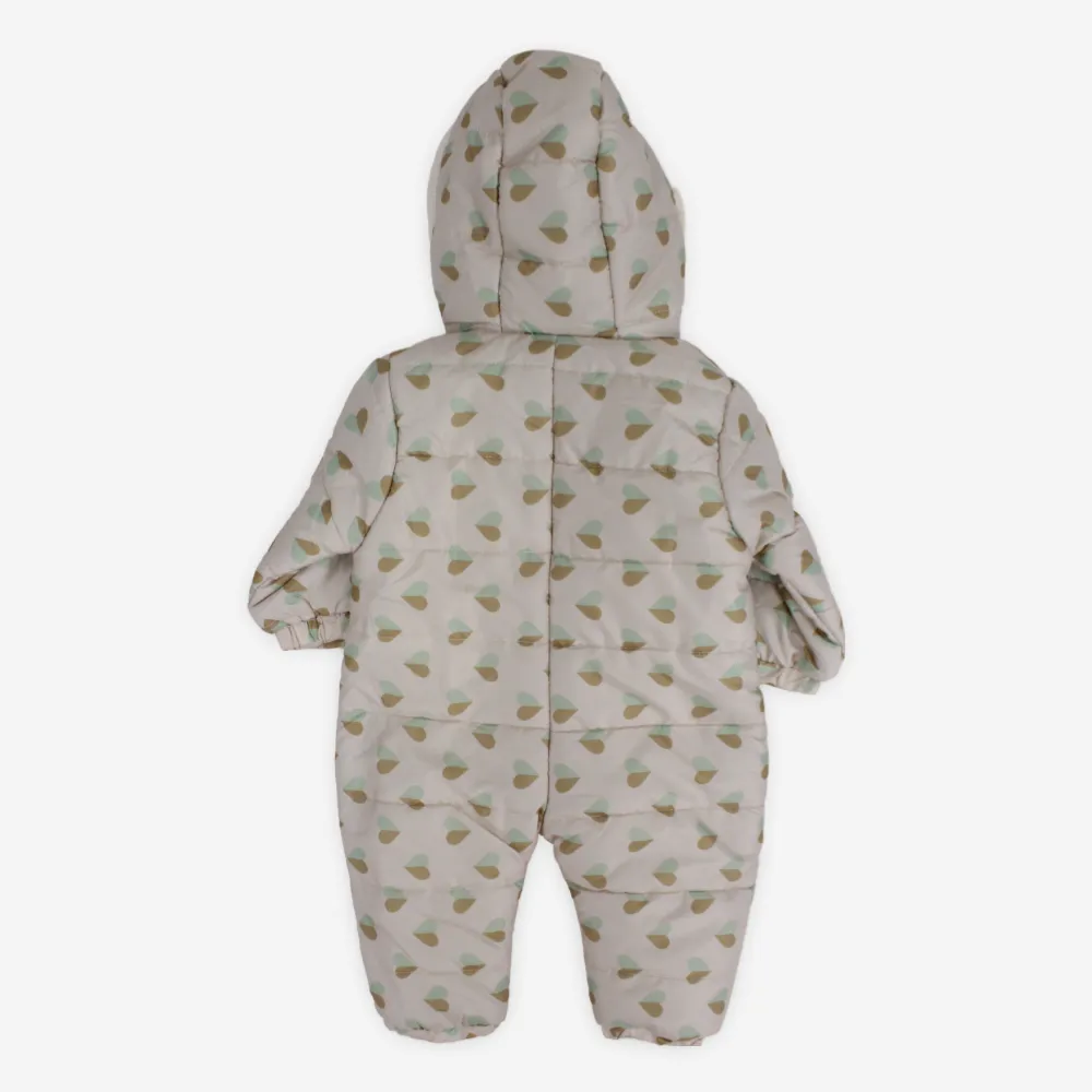 Little Hearts Long-Sleeved Hooded Overall