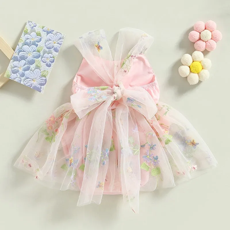 Lola - Sweet Baby Girl Romper Dress , Color - Ivory