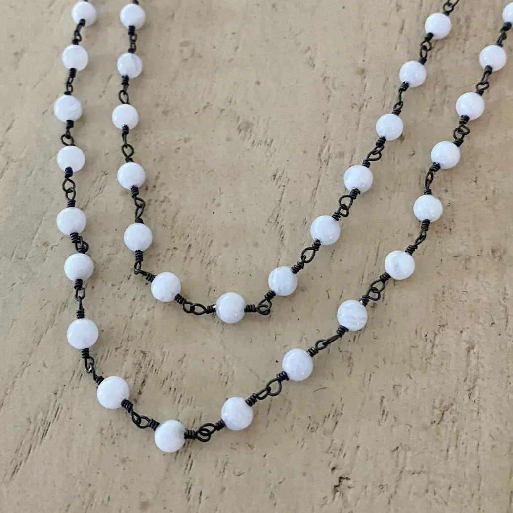 Long Aquamarine Necklace