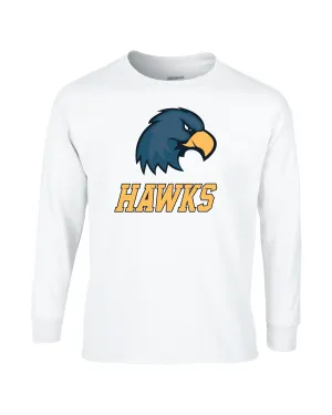 Long-Sleeve - Cotton - White - Adult/Youth - Hawk Designs