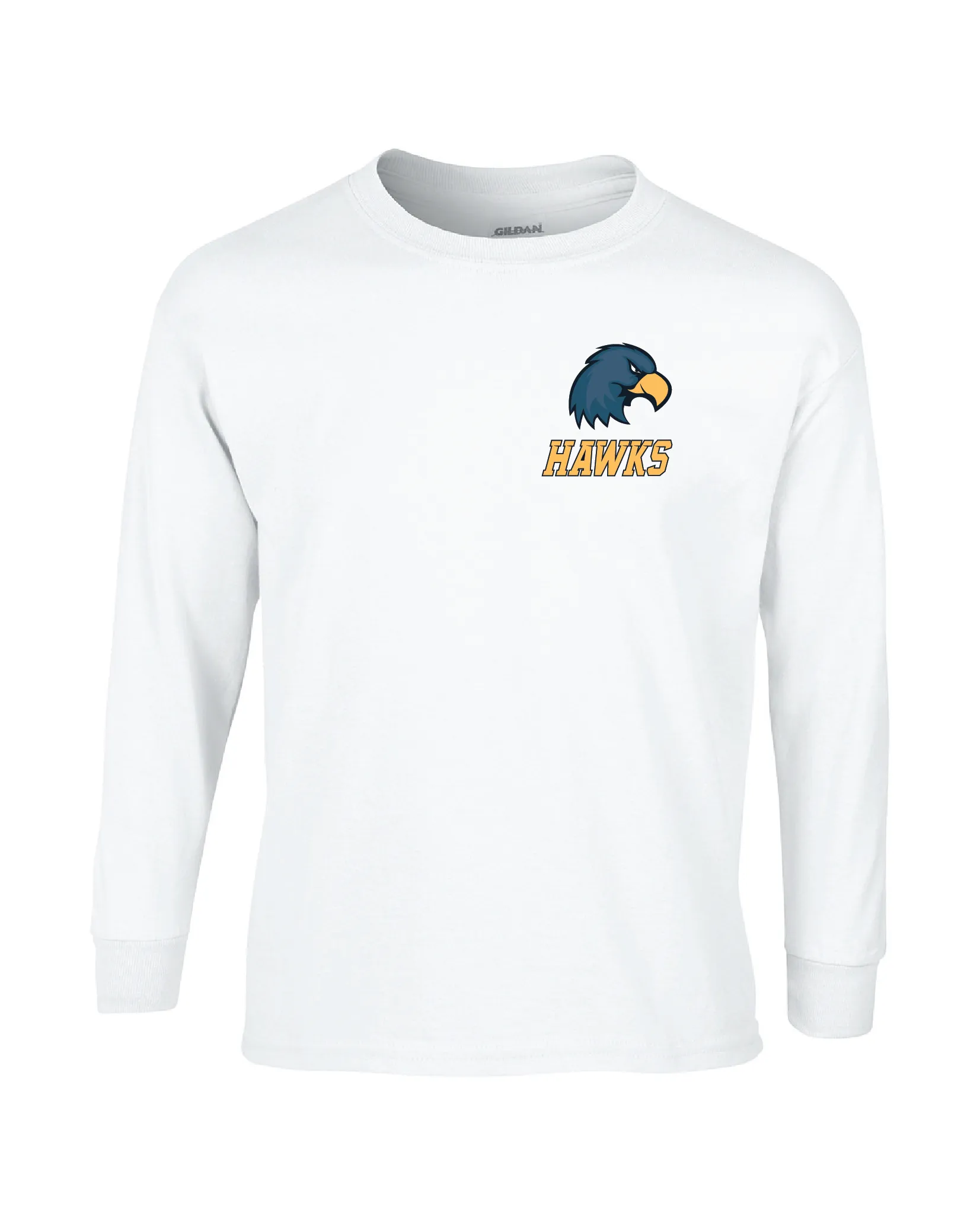 Long-Sleeve - Cotton - White - Adult/Youth - Hawk Designs