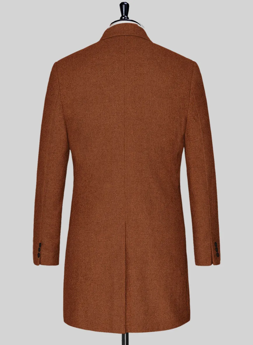 Melange Rust Tweed Overcoat